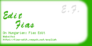 edit fias business card